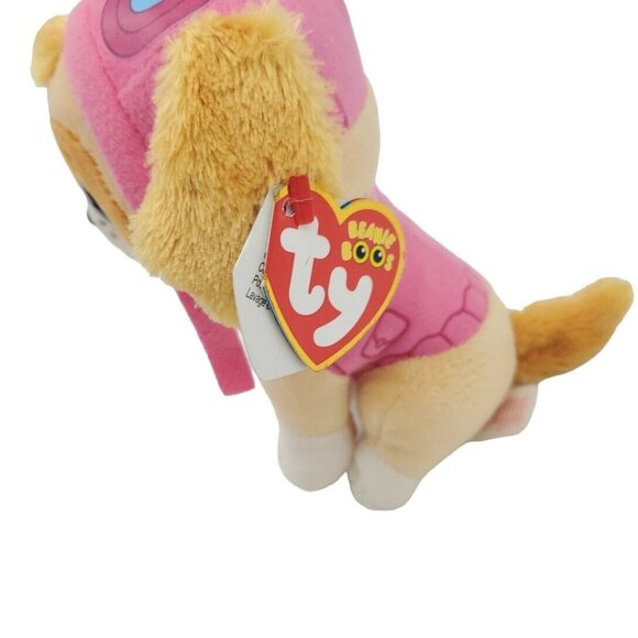 Ty Beanie Boos Paw Patrol Skye 6" Plush Pink Stuffed Animal Dog Puppy Tags Small - Picture 4 of 8